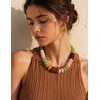 zocare Chunky Resin Statement Necklace for Women,Colorful Beaded Necklace