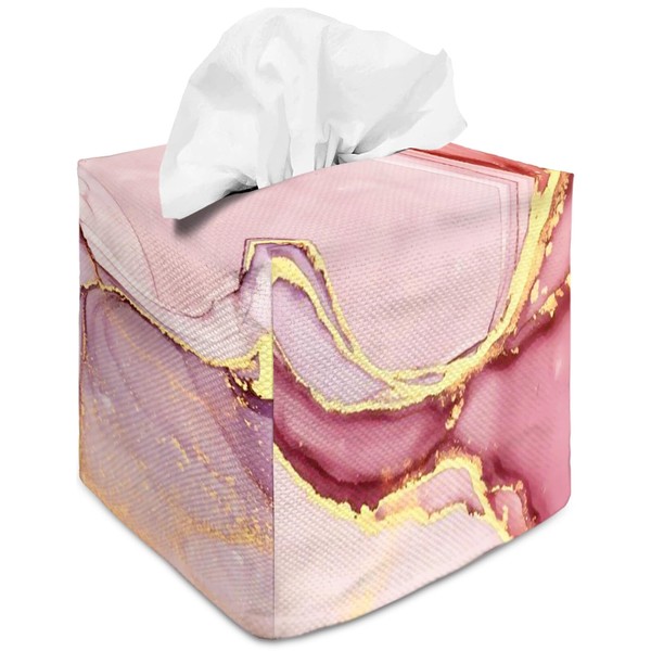 Tissue Box Cover Square Canvas Decorative Tissue Box Holder Cute