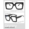 Onrtry Oversized Square Blue Light Glasses for Women Men Thick