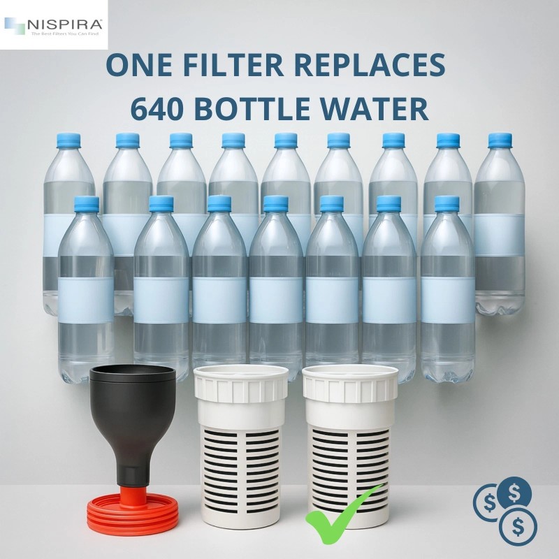 Nispira Water Filter Replacement for Alexapure Seychelle Water Pitcher, 1