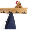PegandRail Solid Cherry Shelf Coat Rack with Aged Bronze Double