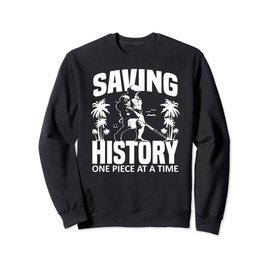 Saving History Metal Detector Beach Combing Sweatshirt