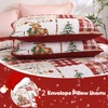 WONGS BEDDING Christmas Patchwork Quilt Set Queen Size 3 Pieces