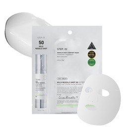 VT COSMETICS 2 Step Mask ReedleShot Mild 50, Cica Reedle, Korean Skincare (1 Sheet Mask  0.05 oz Cream)                                               