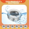 Zubebe 50 Pcs Aluminum Tin Jar Refillable Containers Clear Top