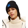 KARL LAGERFELD JEANS Women's Box Logo Beanie Hat, black
