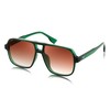 FEISEDY Retro Square Aviator Sunglasses Women Men 70s Vintage Trendy