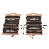 12PCS Braided Faux Leather Bracelet Set Multilayer Vintage Rock Style
