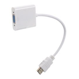 Tofficu HDTV to Vga Video Converter Cable High Performance Signal Converter for Home Theaters Conference Rooms Classrooms Reliable Quality Video Transmission