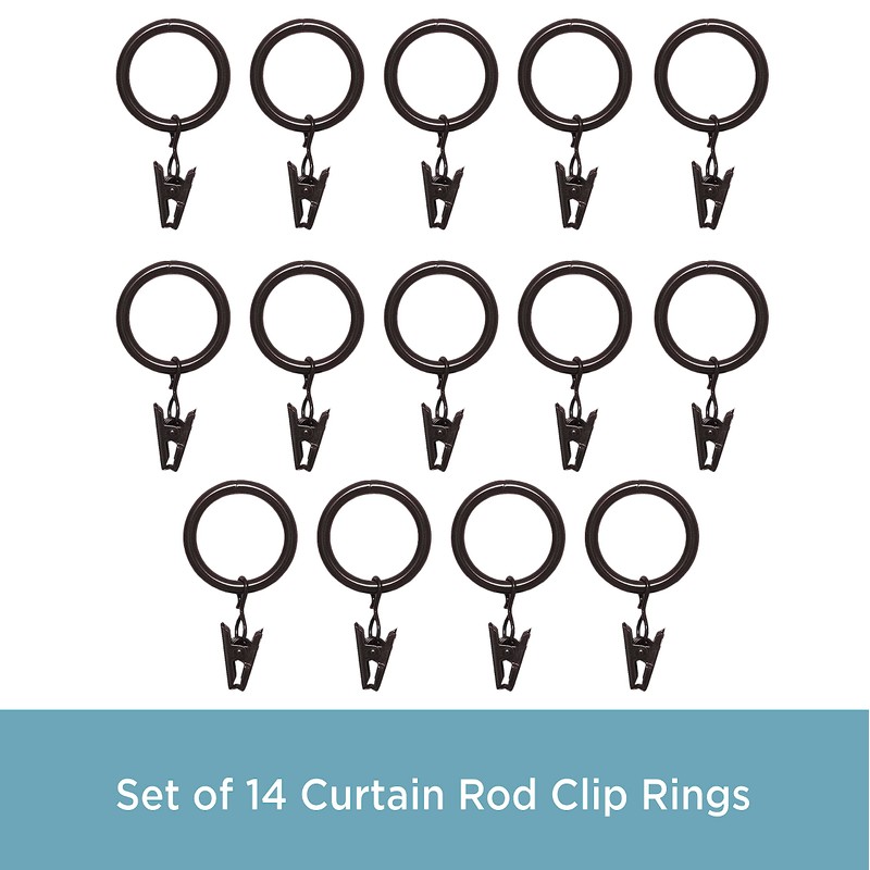 Kenney 50245 Real Oil Rubbed Home Clip Rings, Bronze