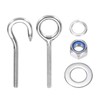 PATIKIL M4 Ring Eye Bolts, 3Pcs 304 Stainless Steel Lifting