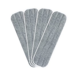 Microfiber mop Replacement Pads 18'' Dust Mop Refills for Hardwood Floor Dry Wet Cleaning - 4 Packs (Grey)