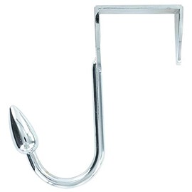 Merriway BH03348 Over Door Hanger with Single Oval Hook - Polished Chrome