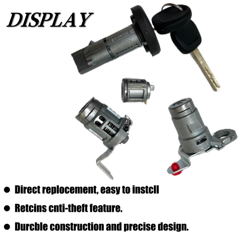 FCBJX Lock Cylinder Set for Ignition Switch,Door Handle, Tailgate Latch