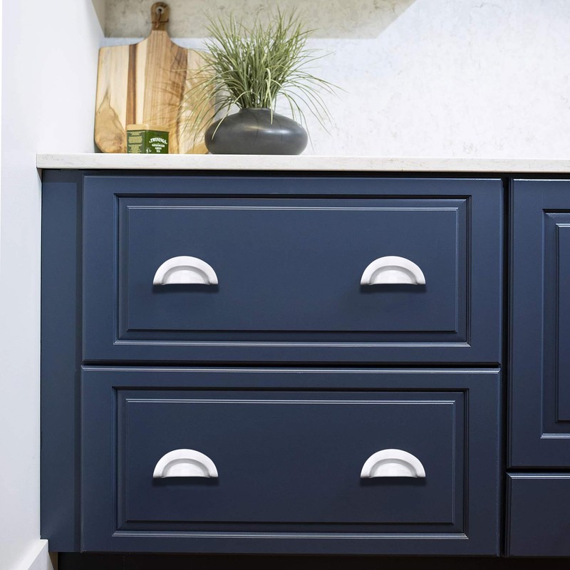 Infinity Decor Shell Cup Handles 105mm - Solid Brass Kitchen