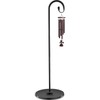 34-63" Adjustable Shepherd Hook Stand with Round Base Stand for