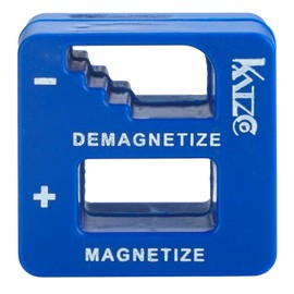 Katzco Blue Precision Magnetizer and Demagnetizer - 3 Pack - for Screwdrivers, Screws, Drill Bits, Sockets, Nuts, Bolts, Nails, Drivers, Wrenches, Tweezers, and Other Steel Tools