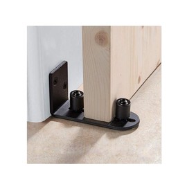 GIFSIN Floor Guide Adjustable Sliding Barn Door Floor Guide Roller Floor Guide Flat System Ball Bearing Design Black