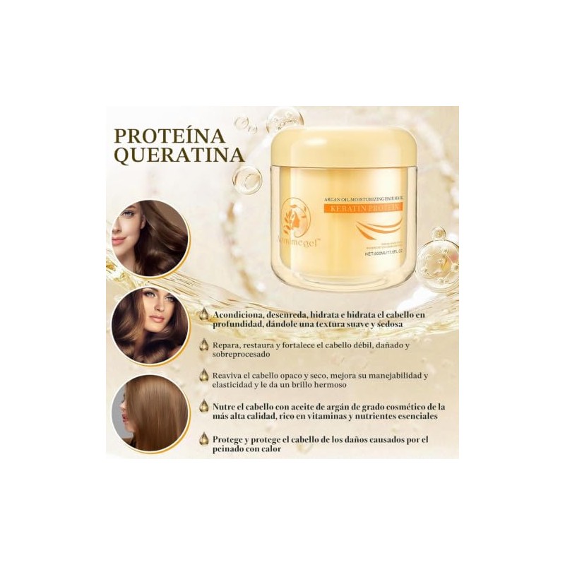 Mascarilla para Cabello con Colágeno y Aceite de Argán Reparación