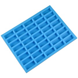 V-fox 40 Cavities Rectangle Caramel Silicone Molds for Chocolate Truffles, Ganache, Jelly, Candy and Praline, Ice Cube Tray, Random Color, Medium