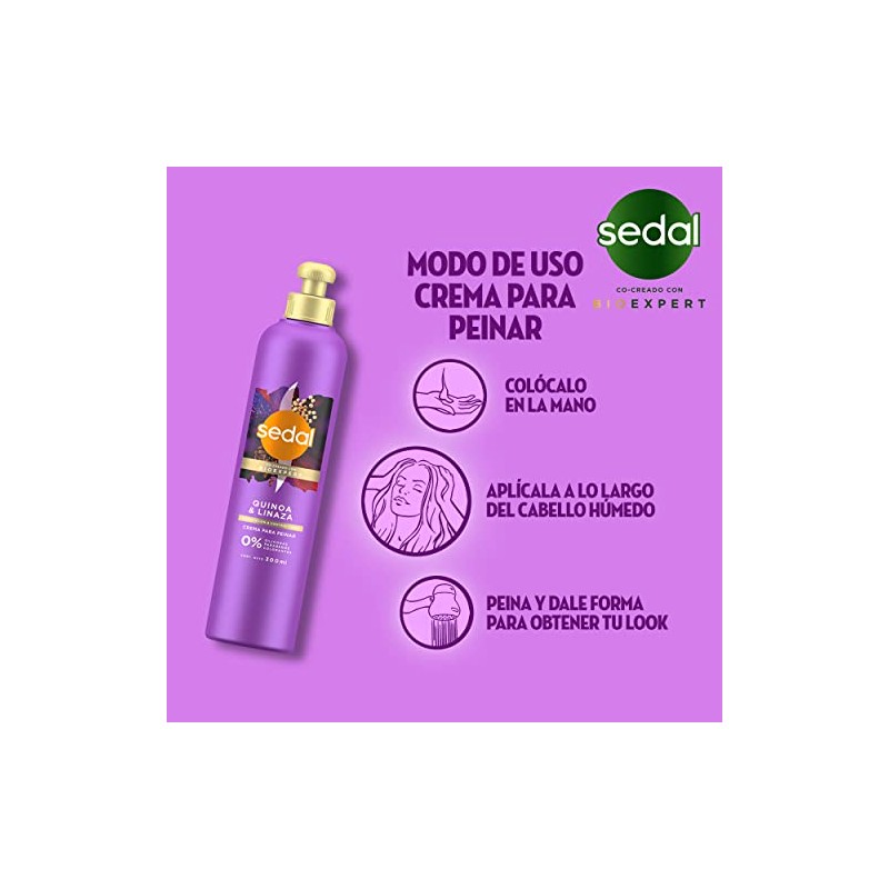 Sedal Crema para Peinar Quinoa y Linaza 300 ml