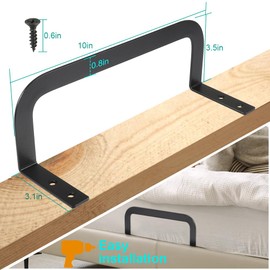 Kalekey Mattress Slide Stopper, Non-Slip Mattress Gripper Retainer Bar, Mattress Stabilizers, Mattress Holder for Adjustable Beds, Platform Beds, Rv Mattresses to Prevent Mattress Sliding (4 PCS)