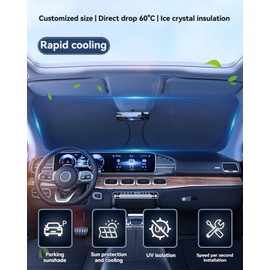 Windshield Sun Shade for Jeep Gladiator Front Window Shades Cover for 2020-2025 Gladiator Windshield Sun Visor Protector Car Accessories