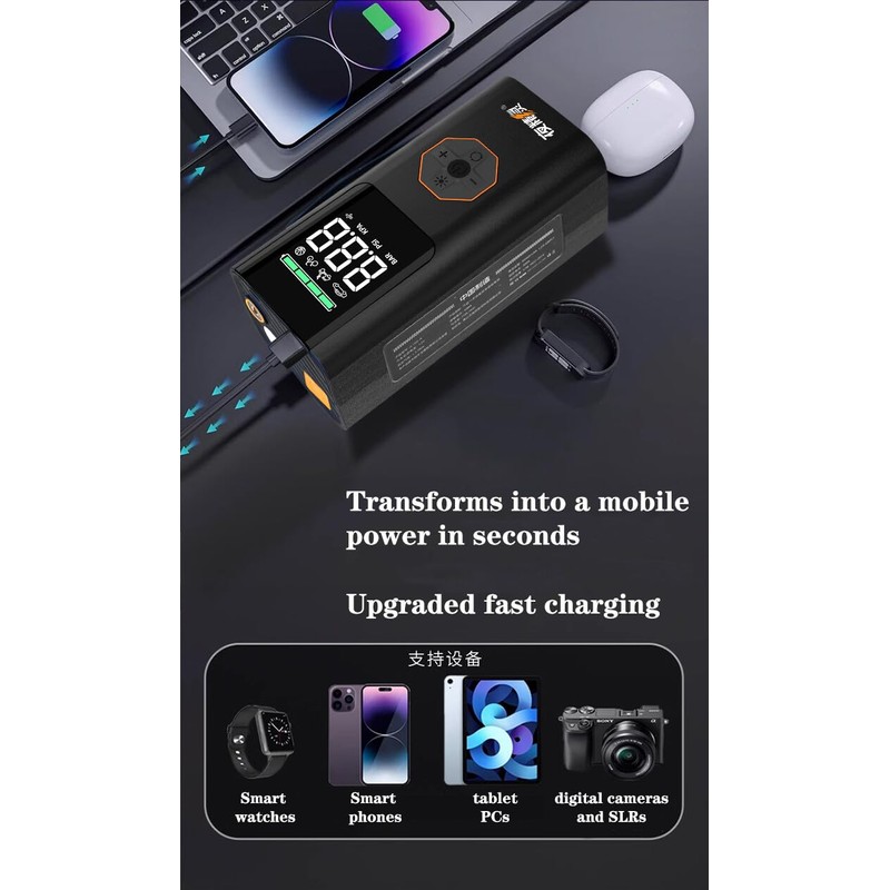 Night Essence 10000A Car Battery Jump Starter(for All Gas or