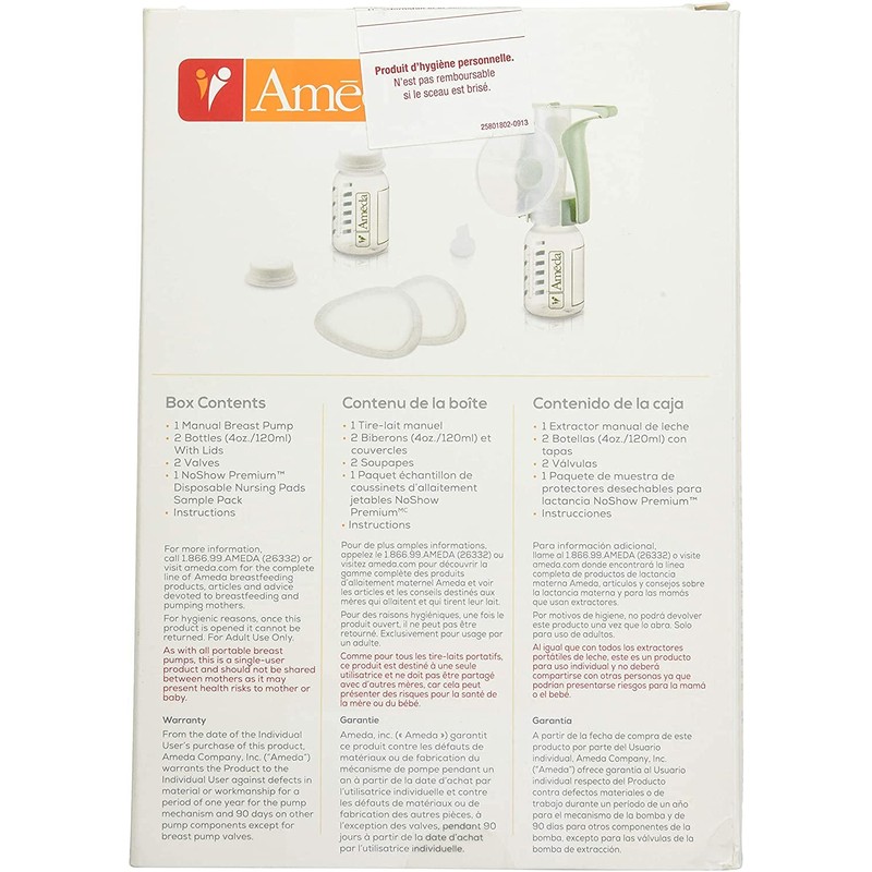 Ameda One-Hand Manual Breast Pump