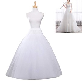 VeMee Underskirt Petticoat for Dresses Bridal Petticoat Women Crinoline Underskirt Slips for Wedding Ball Gown Dress (White New)