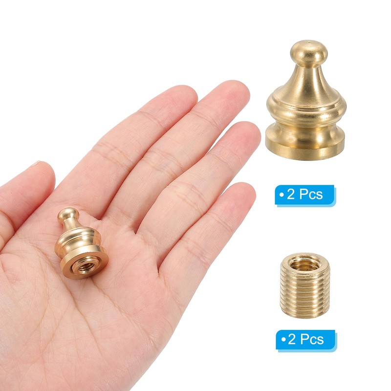 PATIKIL 17 x 23mm Lamp Finials Caps Knob, 2 Set