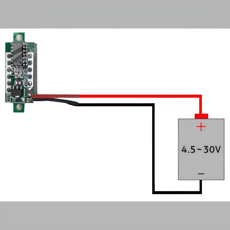 (5 Pack) JacobsParts DC 2.4-30V 2-Wire Voltmeter 3-Digit LED Display
