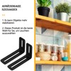 6 Pcs Adjustable Slotted L Brackets, Black L Shaped Bracket