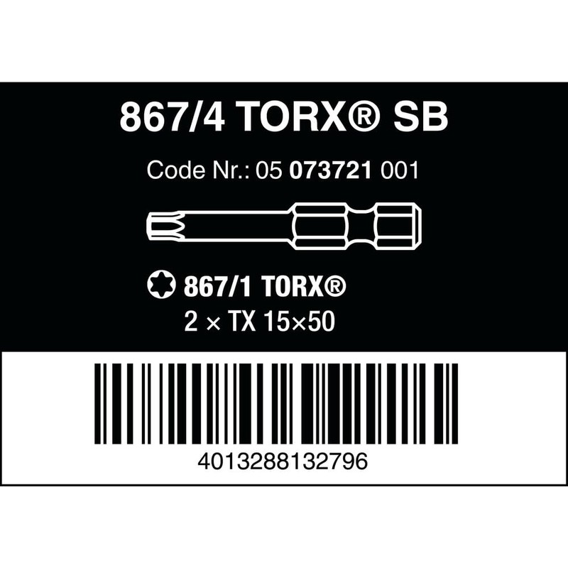 Wera 867/4 05073721001 Long Bits Z Torx SB / 2x