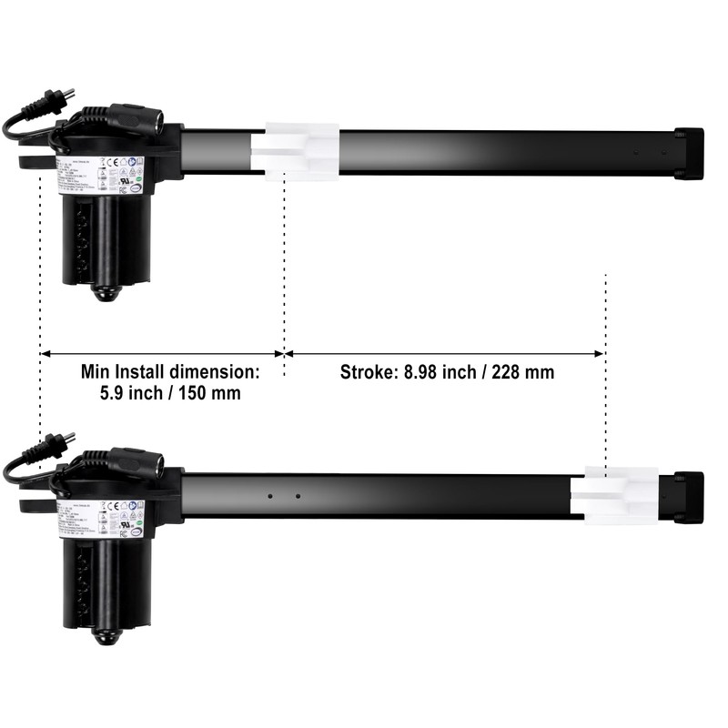 Fromann Recliner Motor Limoss 451615 Actuator Replacement Kit with Power