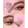 Erinde 16 Colors Eyeshadow Palette, Matte Shimmer Glitter Finishes Eye