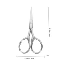 Beaupretty 2 Sets Beard Care Professional Beard Trimming Scissors Comb Kit with Faux Case for Precise Grooming of Facial Hair Eyebrows and More