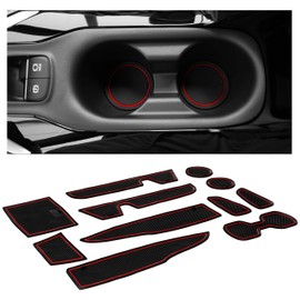 CupHolderHero fits Toyota Corolla Accessories 2020-2024 Premium Custom Interior Non-Slip Anti Dust Cup Holder Inserts, Center Console Liner Mats, Door Pocket Liners 11pc Set (Sedan) (Red Trim)
