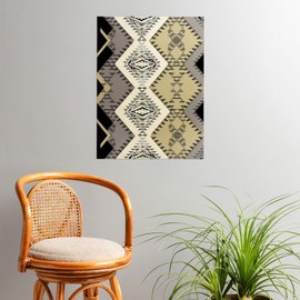 Society6 Pattern State Marker Southwest Night Poster, 18" x 24", Black