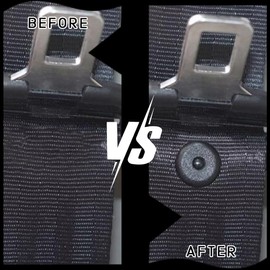 Seat Belt Stopper Buttons, 10 Pairs of Seat Belt Clip Belt Extension Car Belt Plug Belt Stopper Safety Belt Stopper Prevents Belt Buckle Slipping Compatible