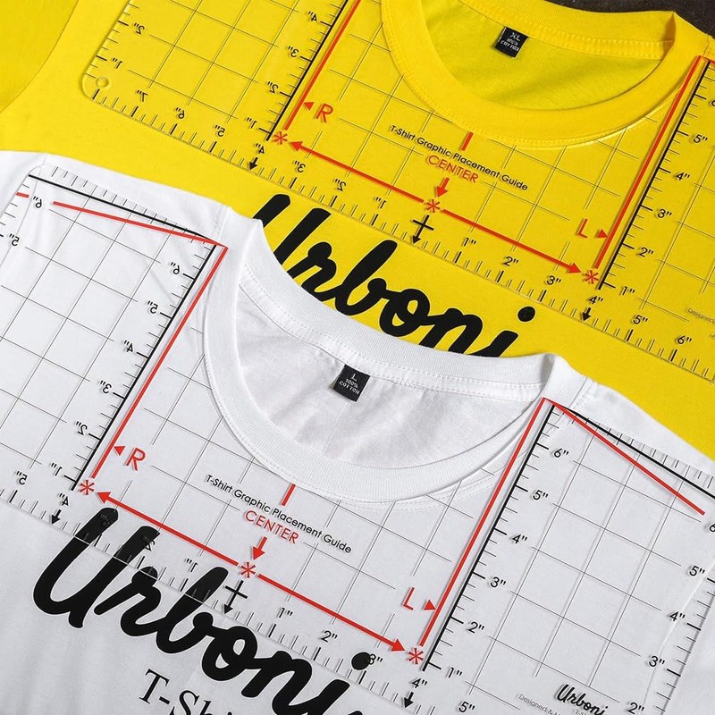T-Shirt Ruler Guide T-Shirt Ruler Alignment Tool Neckline Measuring Tape
