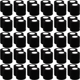 BQTQ 60 Rolls Self Adhesive Bandage Wrap 2 Inch Self Adherent Wrap Self Stick Bandages Wound Wrap Tape Stretch Bandage for Wrist Ankle Swelling Sprains(Black)