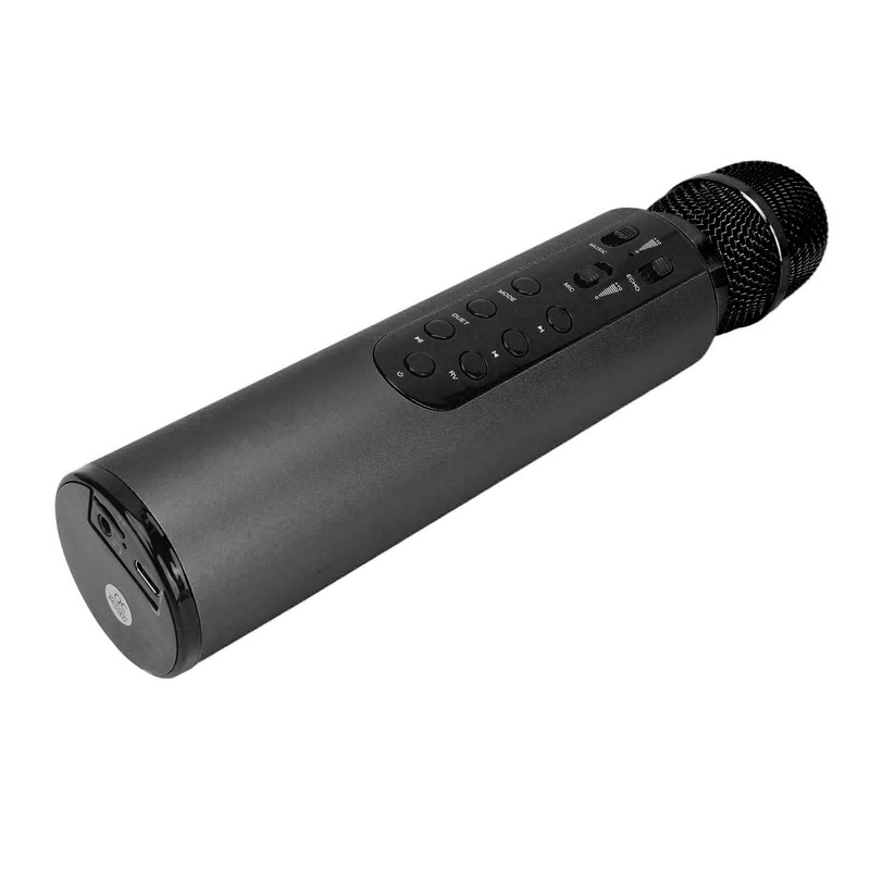 Bluetooth Karaoke Mic Dual 5W Speakers Clear Sound 2000mAh Battery