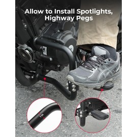 KEMIMOTO Engine Guard Highway Crash Bar Protector Compatible with Rebel CMX300 2017-2025 Crash Cage Bars Rebel Accessories Matte Black