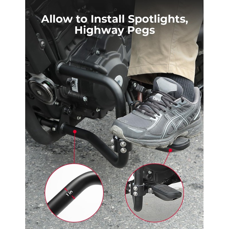 KEMIMOTO Engine Guard Highway Crash Bar Protector Compatible with Rebel