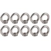 10Pcs Lifting Eye Nut Stainless Steel Ring Shape Fastener Tools