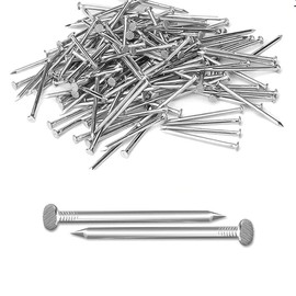Pack of 30 Steel Nails 50 mm Galvanised Nails Wall for Concrete Walls, Steel Picture Nails Concrete Nails Picture Frame Nail Woodwork Brick Nails Pictures Hanging Wooden Nails Wall Nails