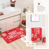 Christmas Bath Mat, Extra Soft Absorbent Bath Rug, Non-Slip Comfortable
