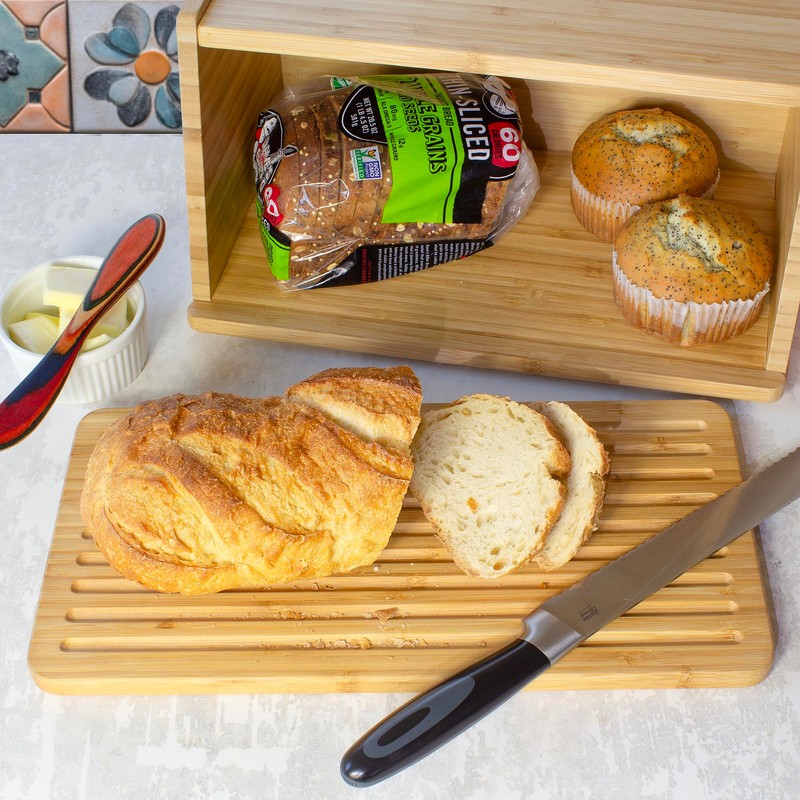 Totally Bamboo Bread Box for Kitchen Countertop – Bamboo Wood