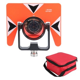 Single Tilt Prism for Total Stations - Durable All-Metal Surveying Prism with 0/-30mm Offset, 5/8"-11 Thread & Protective Case | Professional Survey Prism Kit (Z14U-RO)